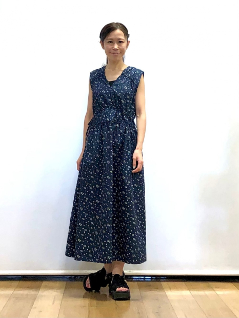 Хлопковое платье Uniqlo с принтом 1159850790 (Синий XL)