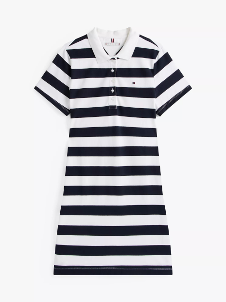 Жіноча сукня-поло Tommy Hilfiger в смужку 1159851592 (Синій/Білий S)