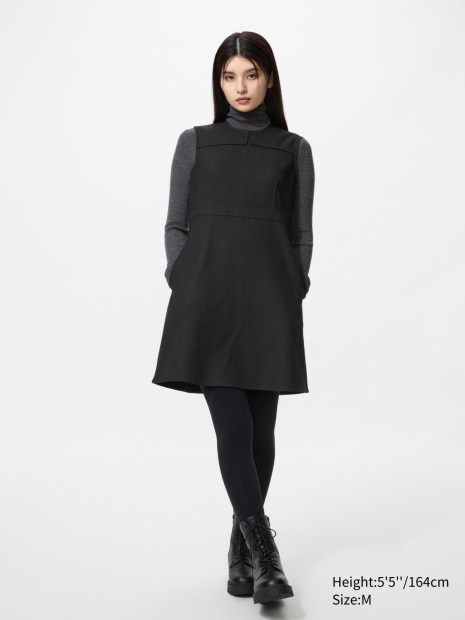 Женское короткое платье Uniqlo 1159852575 (Черный XS)