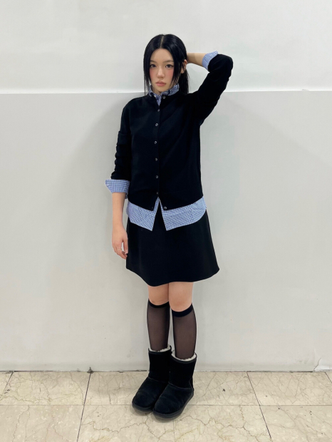 Женское короткое платье Uniqlo 1159852575 (Черный XS)