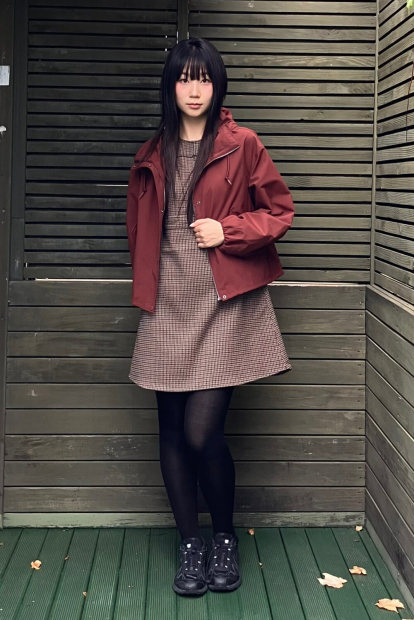 Женское короткое платье Uniqlo 1159853343 (Коричневый S)