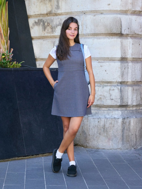 Женское короткое платье Uniqlo 1159854275 (Синий S)