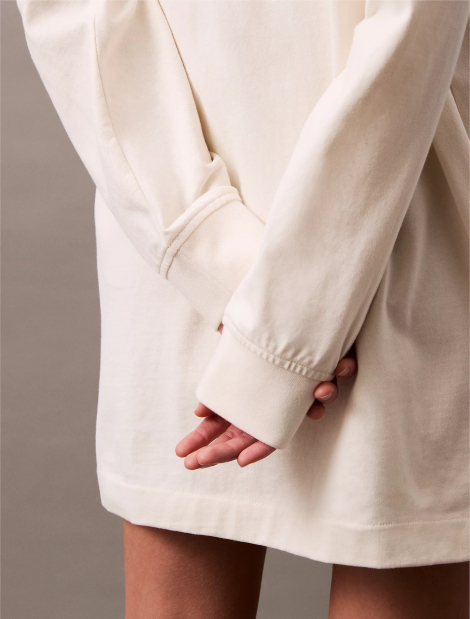 Платье-поло Calvin Klein с длинным рукавом 1159854334 (Молочный XS)