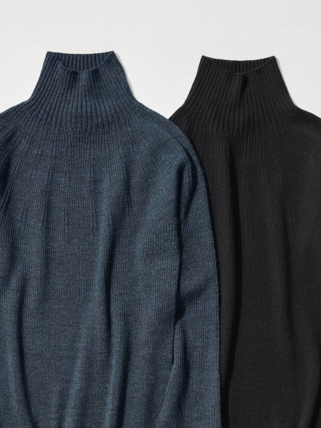 Жіноче плаття із 3D-в'язаної суміші мериносової вовни UNIQLO 1159855269 (Чорний XS)