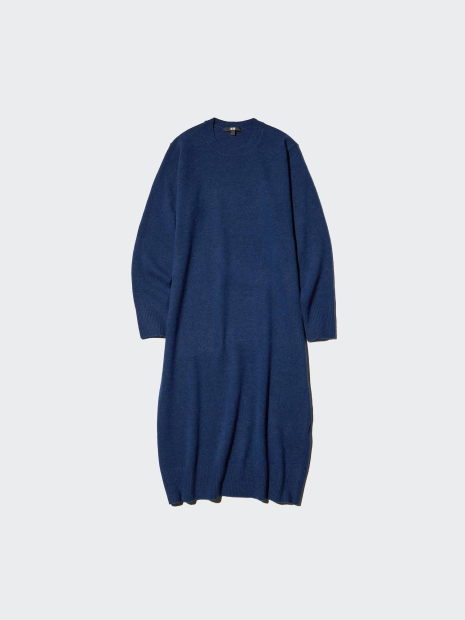 Платье из пряжи Soufflé от Uniqlo 1159855327 (Синий XS)