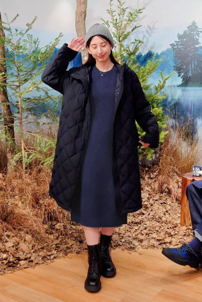 Платье из пряжи Soufflé от Uniqlo 1159855327 (Синий XS)