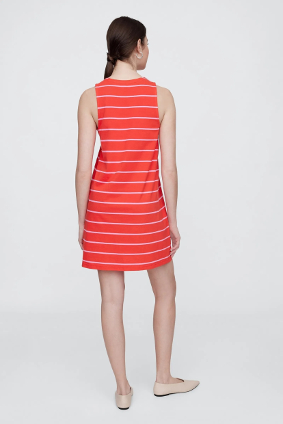 Женское платье без рукавов GAP в полоску 1159855423 (Красный XL)