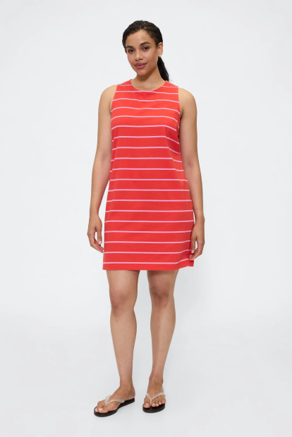 Женское платье без рукавов GAP в полоску 1159855423 (Красный XL)