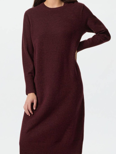 Платье из пряжи Soufflé от Uniqlo 1159855596 (Бордовый L)