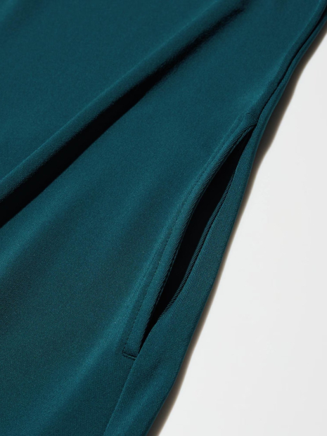 Женское короткое платье-поло Uniqlo 1159855901 (Зеленый M)