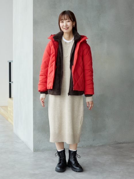 Платье из пряжи Soufflé от Uniqlo 1159856463 (Бежевый S)