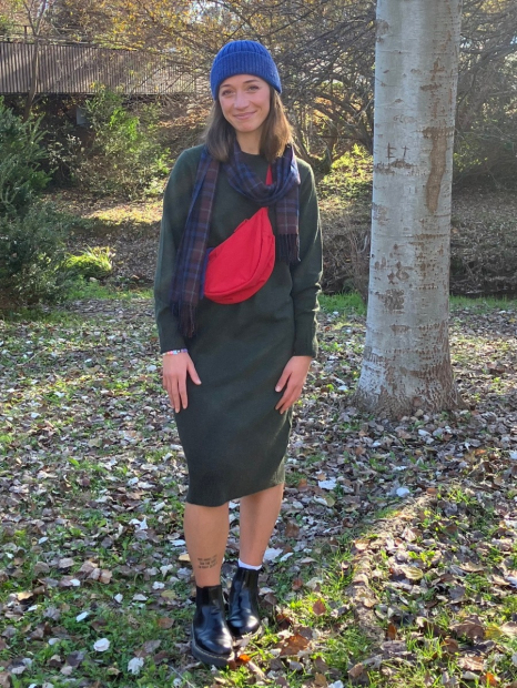 Платье из пряжи Soufflé от Uniqlo 1159856473 (Зеленый M)