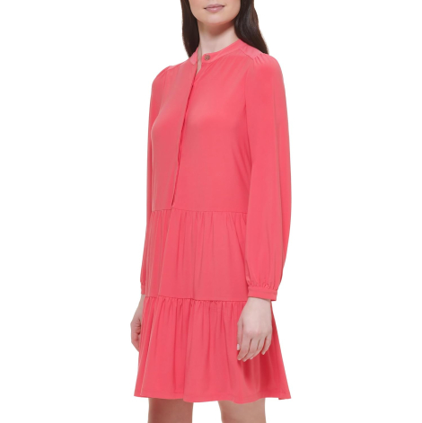 Женское платье Tommy Hilfiger с длинными рукавами 1159856842 (Розовый 8)