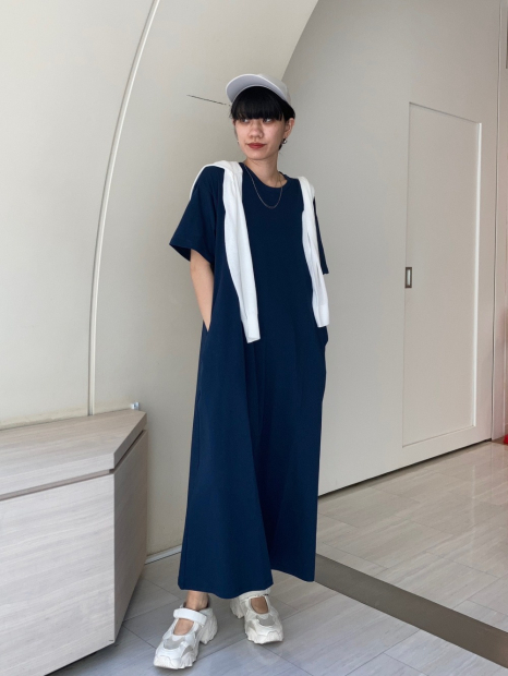 Женское платье-футболка AIRism UNIQLO 1159856928 (Синий M)