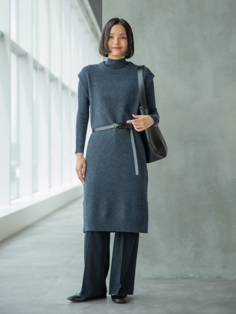 Вовняна сукня Uniqlo без рукавів 1159857890 (Синій S)