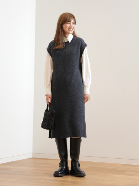 Вовняна сукня Uniqlo без рукавів 1159857890 (Синій S)