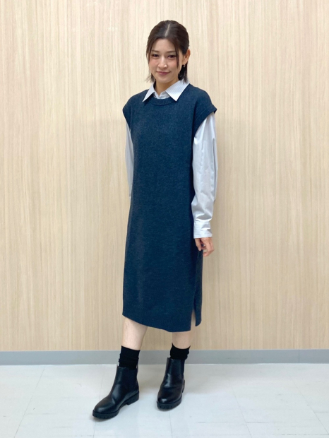 Вовняна сукня Uniqlo без рукавів 1159857890 (Синій S)