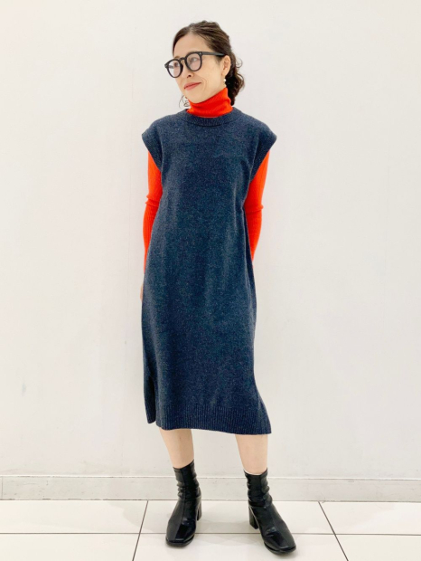 Вовняна сукня Uniqlo без рукавів 1159857890 (Синій S)