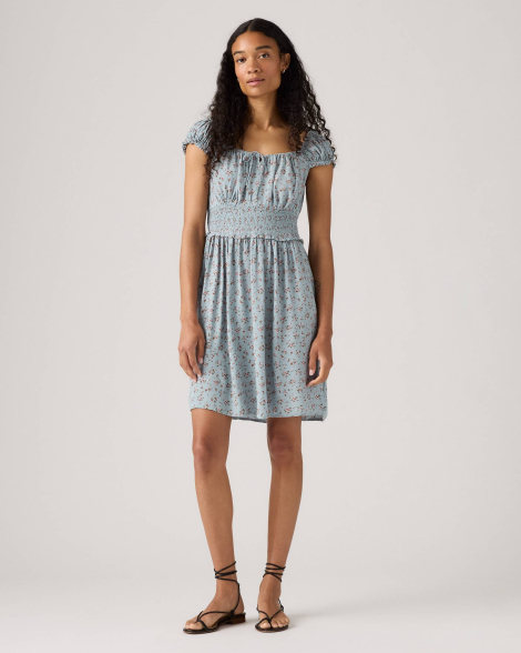 Легкое женское платье Levi's с принтом 1159857906 (Голубой XL)