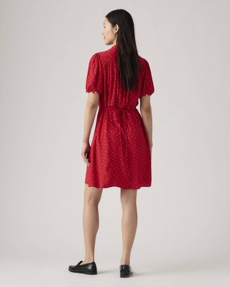 Легкое женское платье Levi's с принтом 1159857909 (Красный XL)