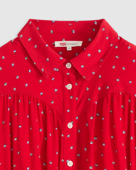 Легкое женское платье Levi's с принтом 1159857909 (Красный XL)