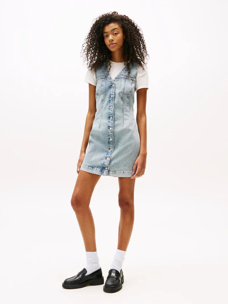 Женское джинсовое платье без рукавов Tommy Hilfiger 1159859296 (Голубой XL)