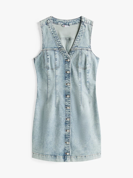 Женское джинсовое платье без рукавов Tommy Hilfiger 1159859296 (Голубой XL)