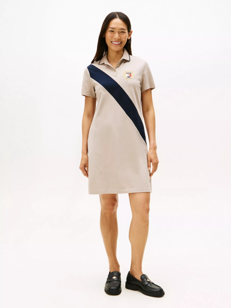 Женское платье-поло Tommy Hilfiger с логотипом 1159862763 (Серый S)