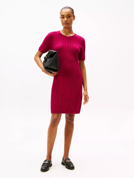 Женское вязаное платье Tommy Hilfiger 1159862783 (Розовый XS)