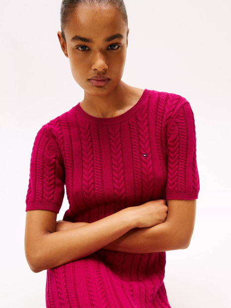 В'язана жіноча сукня Tommy Hilfiger 1159862783 (Рожевий XS)