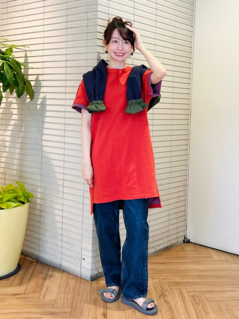 Женское платье-футболка JW Anderson UNIQLO 1159974128 (Оранжевый L)