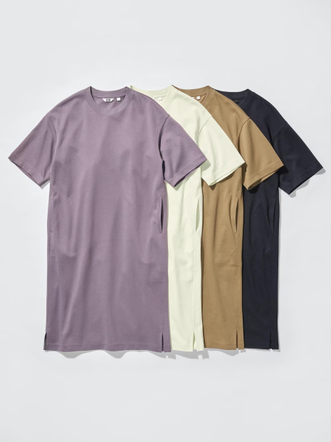 Женское платье-футболка AIRism UNIQLO 1160051357 (Зеленый L)