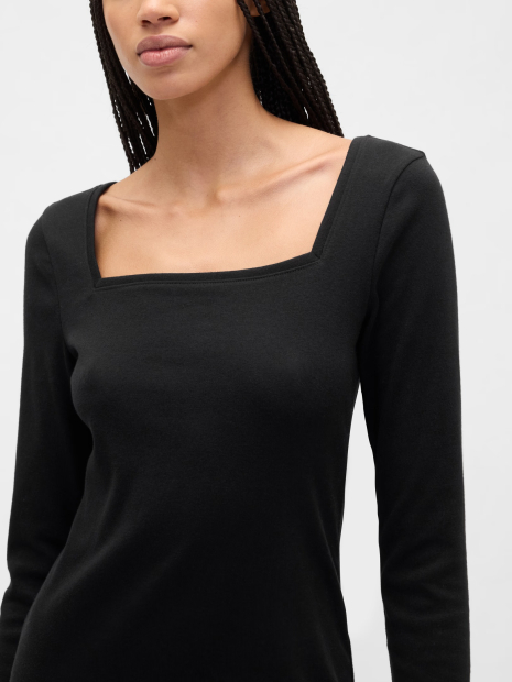 Женское трикотажное платье GAP 1160099014 (Черный L)
