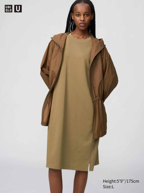 Женское платье-футболка AIRism UNIQLO 1160755647 (Коричневый M)