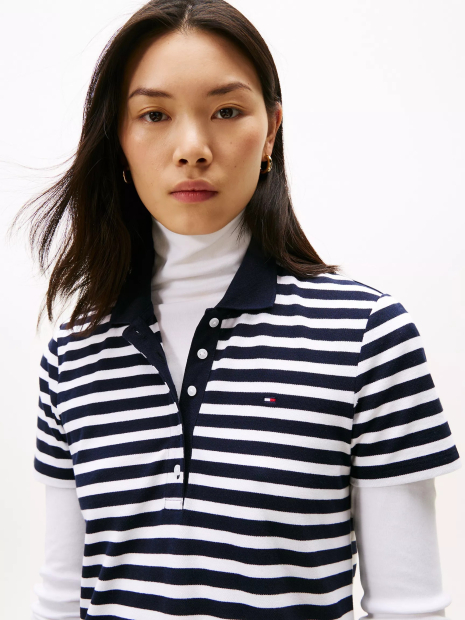 Женское платье-поло Tommy Hilfiger в полоску 1161070649 (Синий/Белый S)