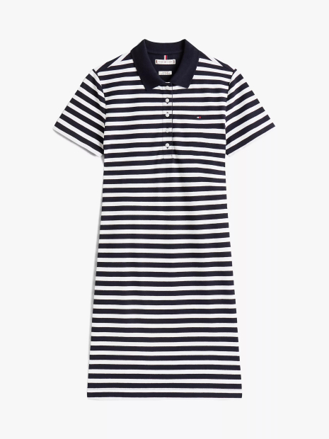 Женское платье-поло Tommy Hilfiger в полоску 1161070649 (Синий/Белый S)