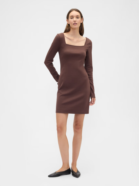 Женское трикотажное платье GAP 1161694266 (Коричневый XXL)
