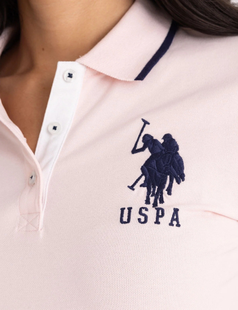 Женское платье-поло U.S. Polo Assn 1162820268 (Розовый XXL)
