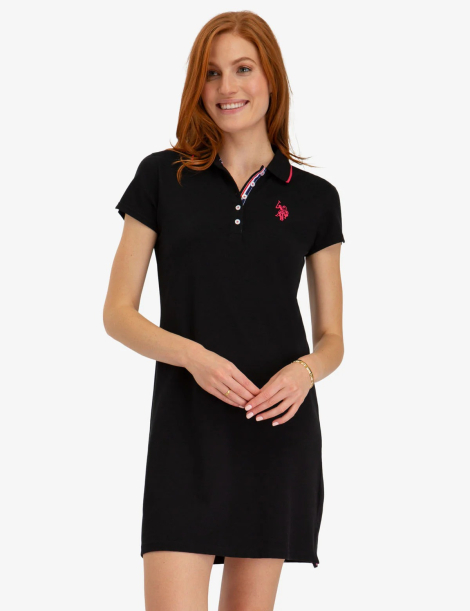Женское платье-поло U.S. Polo Assn 1162931568 (Черный M)