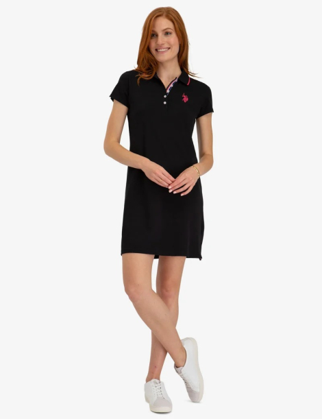 Женское платье-поло U.S. Polo Assn 1162931568 (Черный M)