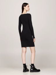 Женское мини-платье Tommy Hilfiger с длинным рукавом 1159840355 (Черный S)