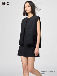 Женское короткое платье Uniqlo AIRism с шортиками 1159841598 (Черный L)