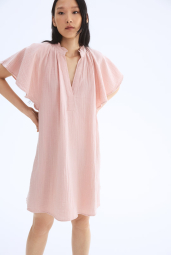 Женское муслиновое платье H&M 1159842196 (Розовый S)