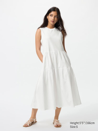 Женское платье Uniqlo из мерсеризованного хлопка 1159842670 (Белый M)