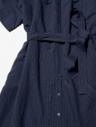 Свободное платье из льняной смеси UNIQLO в полоску 1159842873 (Синий M)