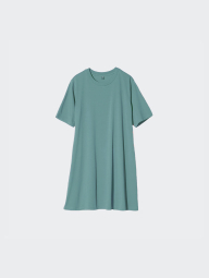 Женское платье-мини AIRism UNIQLO эластичное 1159843029 (Зеленый M)