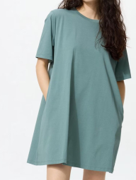 Женское платье-мини AIRism UNIQLO эластичное 1159843029 (Зеленый M)