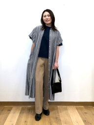 Женское платье-рубашка UNIQLO с поясом 1159843365 (Серый S)