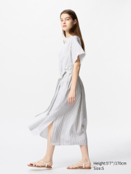 Женское платье-рубашка UNIQLO с поясом 1159843372 (Белый S)