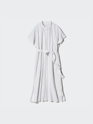Женское платье-рубашка UNIQLO с поясом 1159843372 (Белый S)